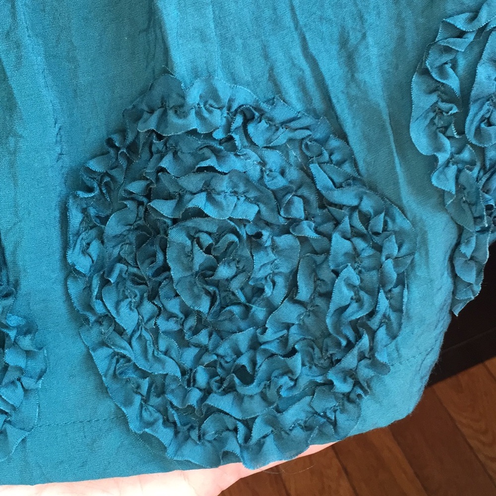 Francesca’s strapless teal dress. - Picture 3 of 5